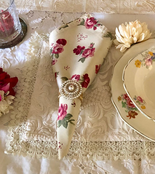 Vintage Flower Napkin (Set)