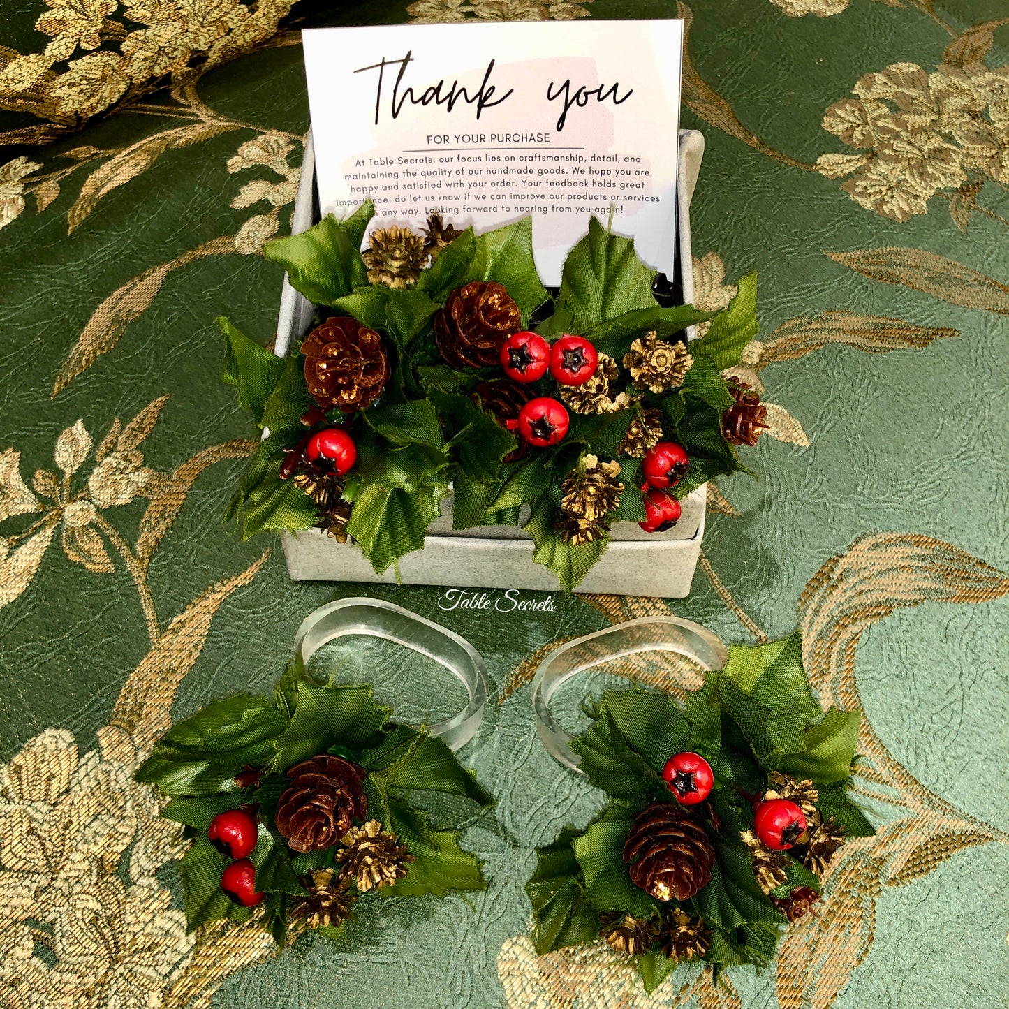 Mistletoe Napkin Rings (Set)